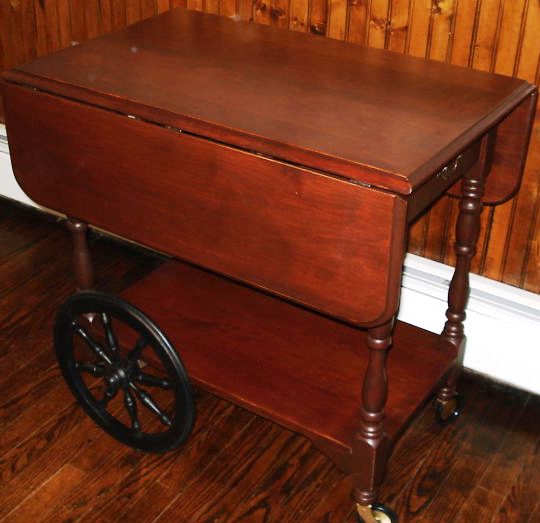 Charming Isabella Painting a Vintage Tea Cart