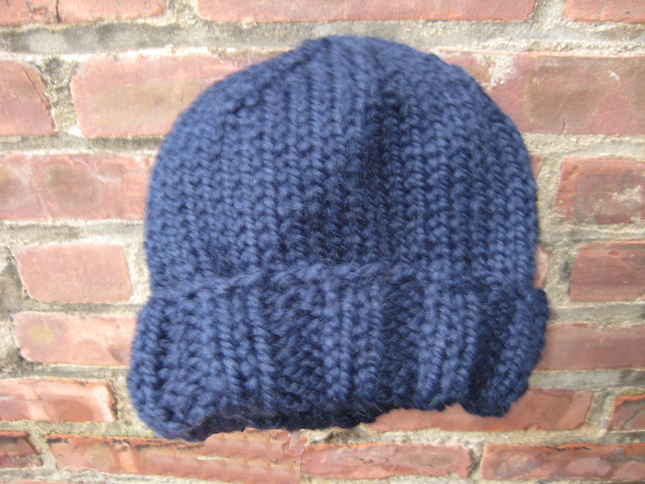 Castaway Knitting Easy Basic Men's Winter Hat Pattern Ed's Hat by