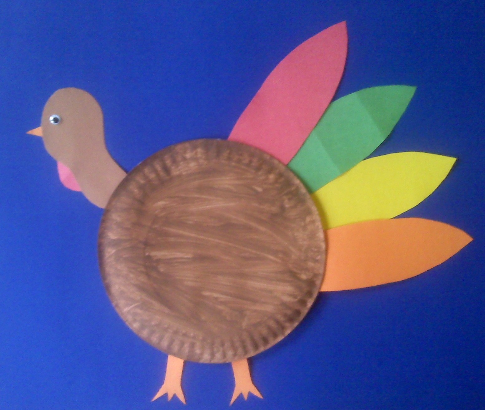 turkey paper plate craft template