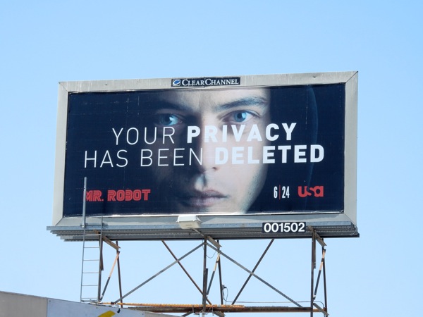 Your privacy has been deleted Mr. Robot billboard Your privacy deleted Mr Robot billboard