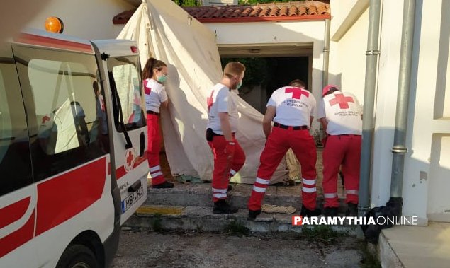 Θεσπρωτία: Σκηνή του ερυθρού σταυρού στο Κέντρο Υγείας Παραμυθιάς