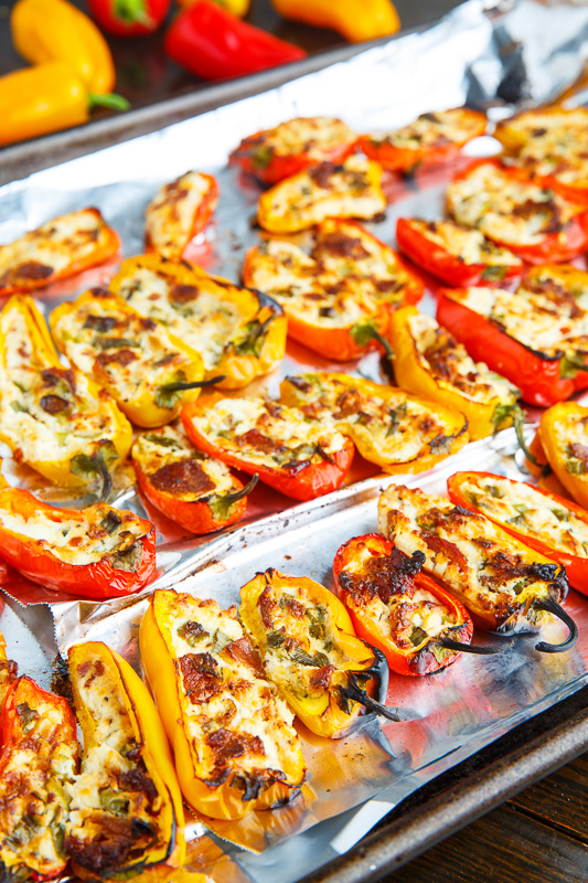 Bacon and Goat Cheese Stuffed Mini Peppers with Balsamic Sweet Chili Sauce Bacon and Goat Cheese Stuffed Mini Peppers with Balsamic Sweet Chili Sauce