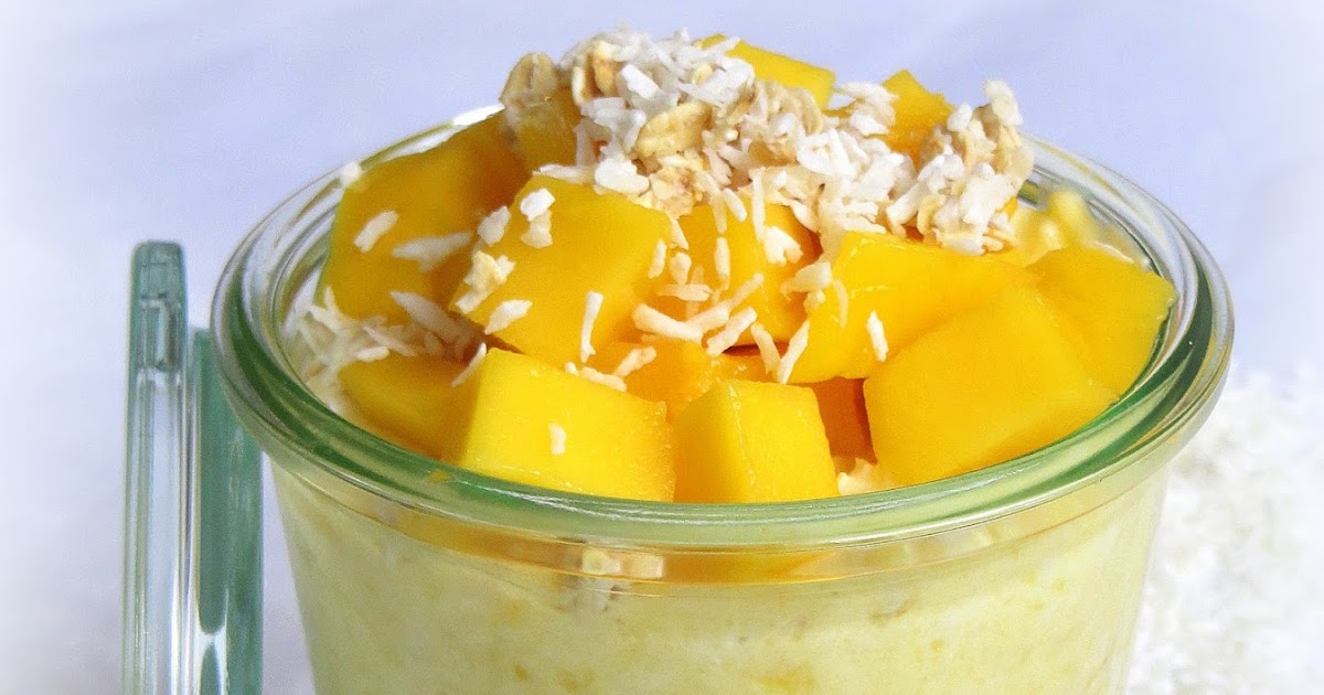 Rezepte mit Herz: Mango - Joghurt mit Kokos - Haferflocken