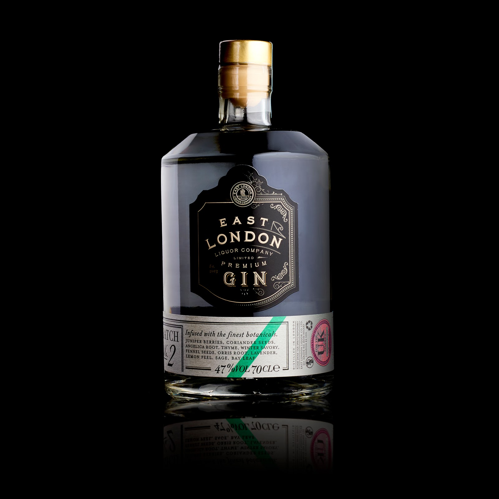 East London Premium Gin Packaging Of The World