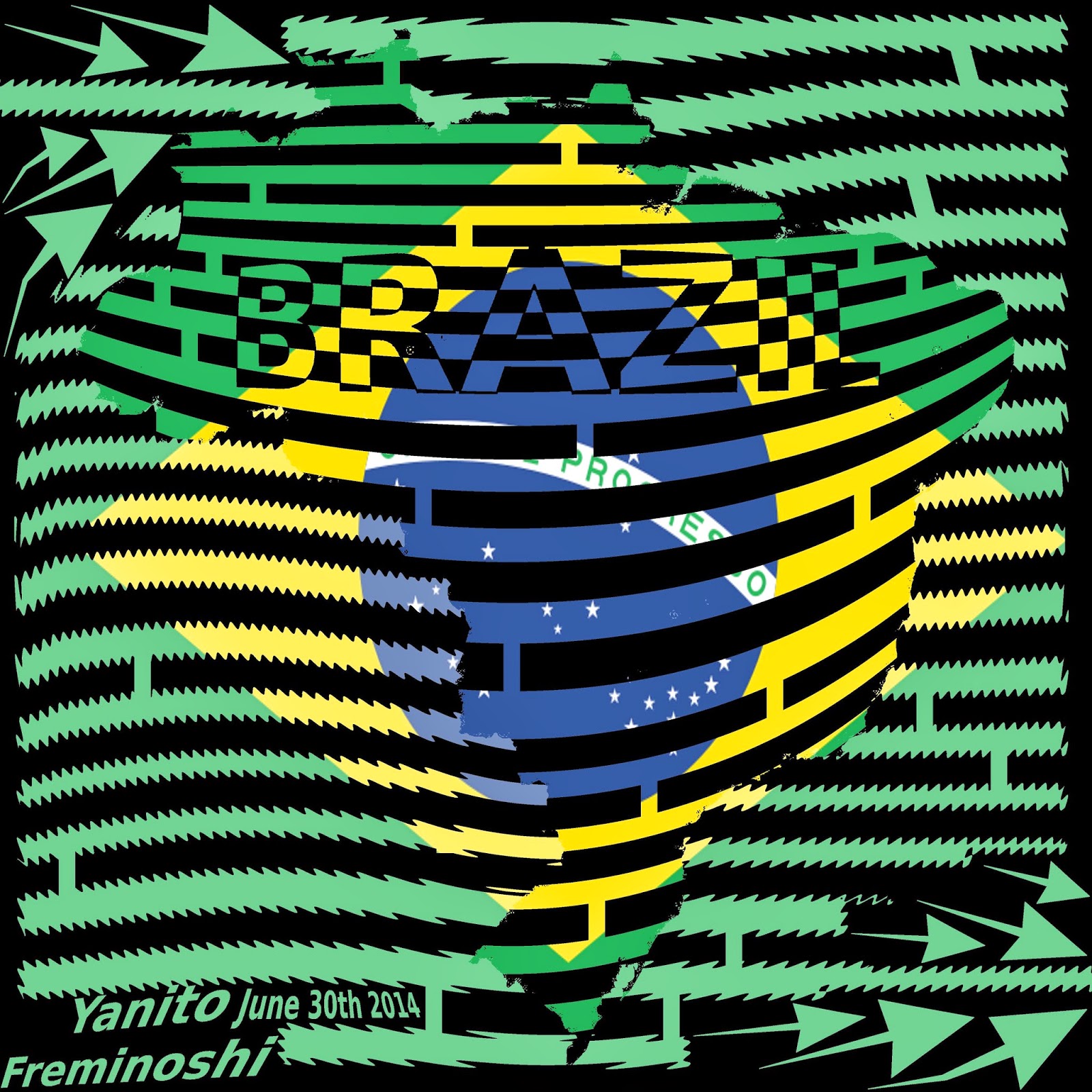 Visual Optical Illusions - Casino Art: Maze Brazil