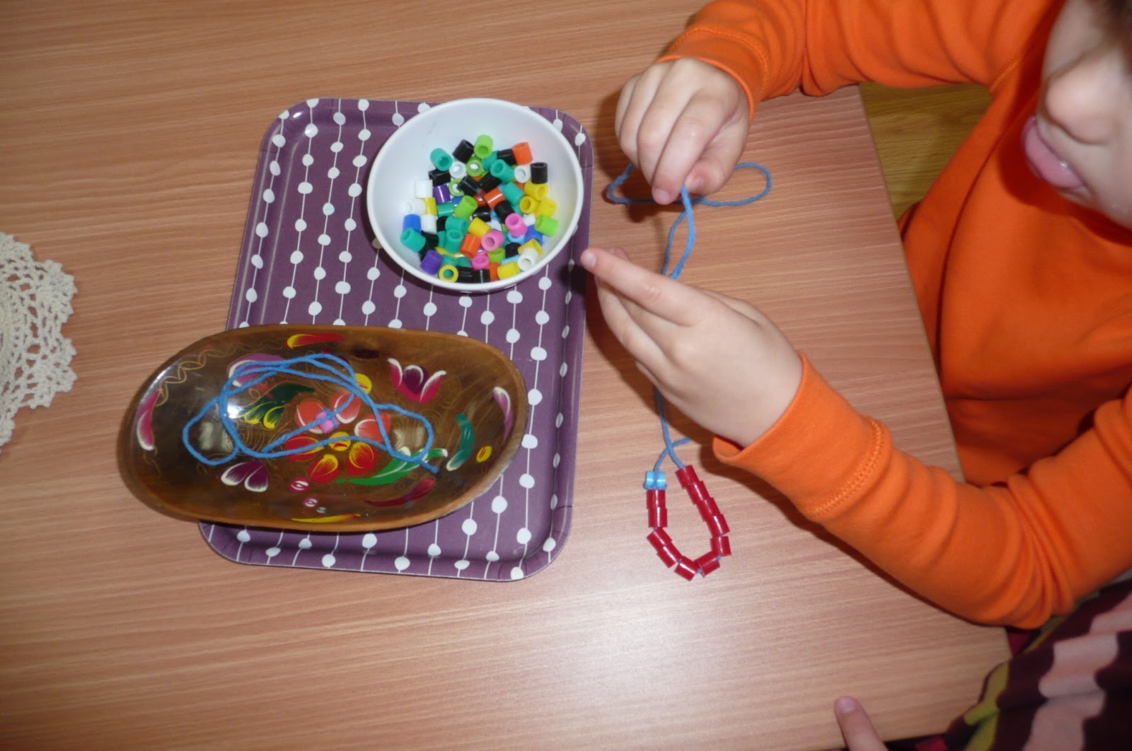 Montessori Teachings Bead Stringing