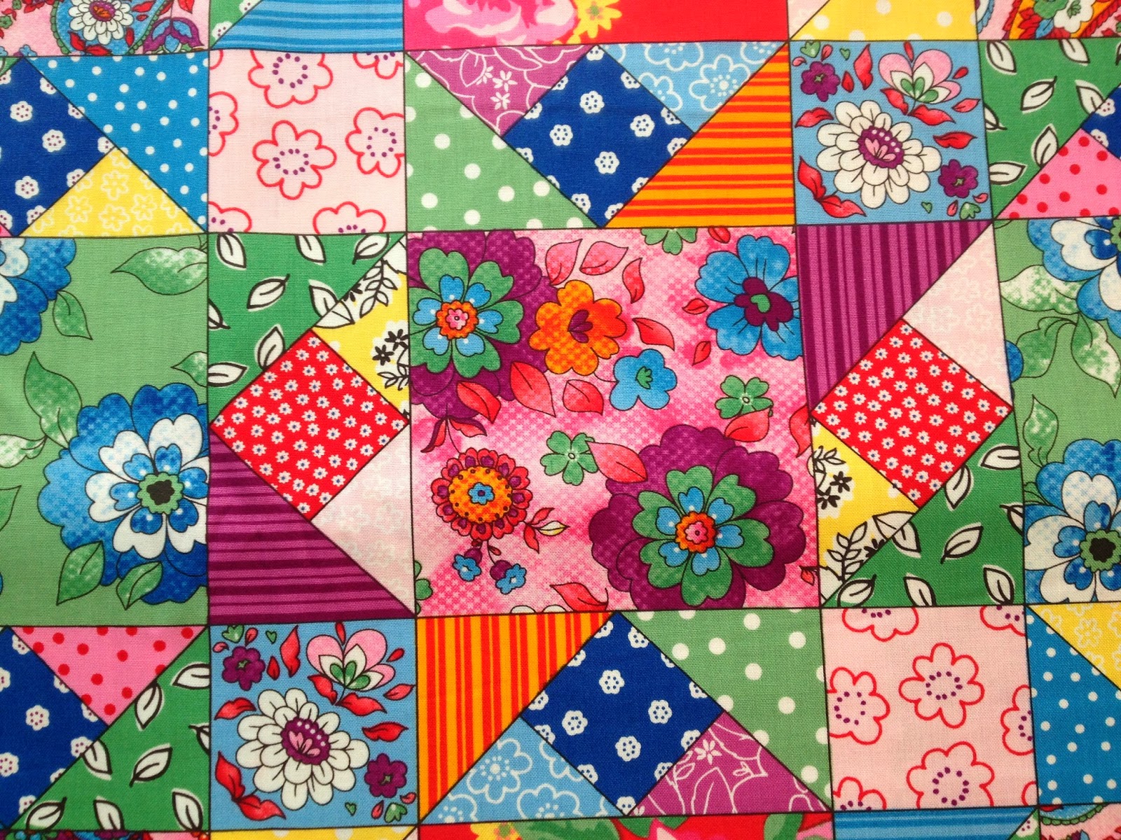Flowers in the Window Quilting Bee Patchwork Fabric