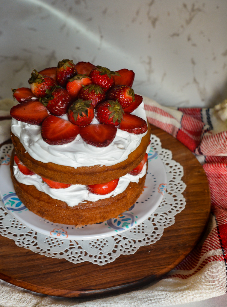 Eggless Fresh Strawberry Shortcake