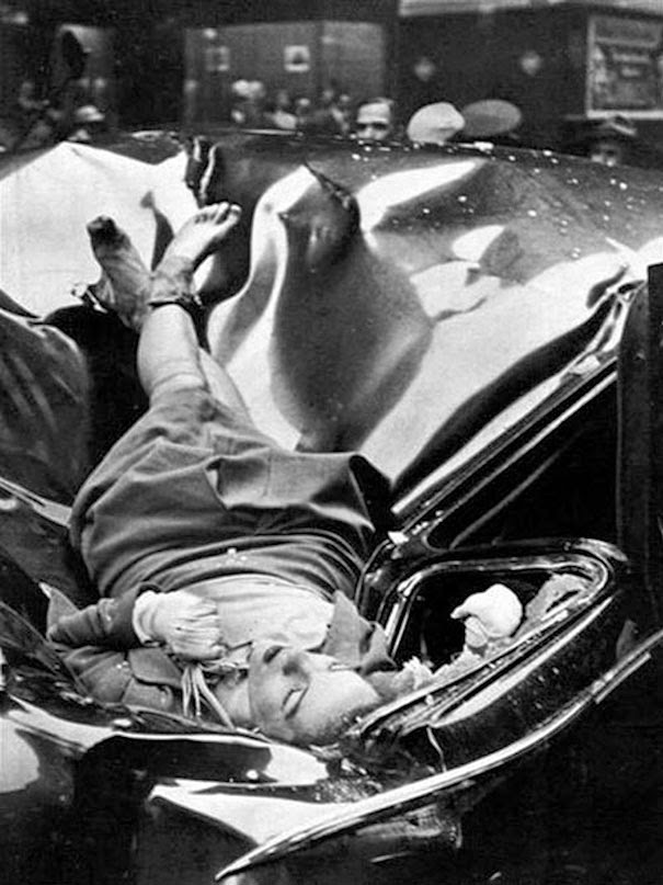 40 Must-See Photos Of The Past - A beautiful suicide – 23 year-old Evelyn McHale jumped from the 83rd floor of the Empire State Building and landed on a United Nations limousine, 1947