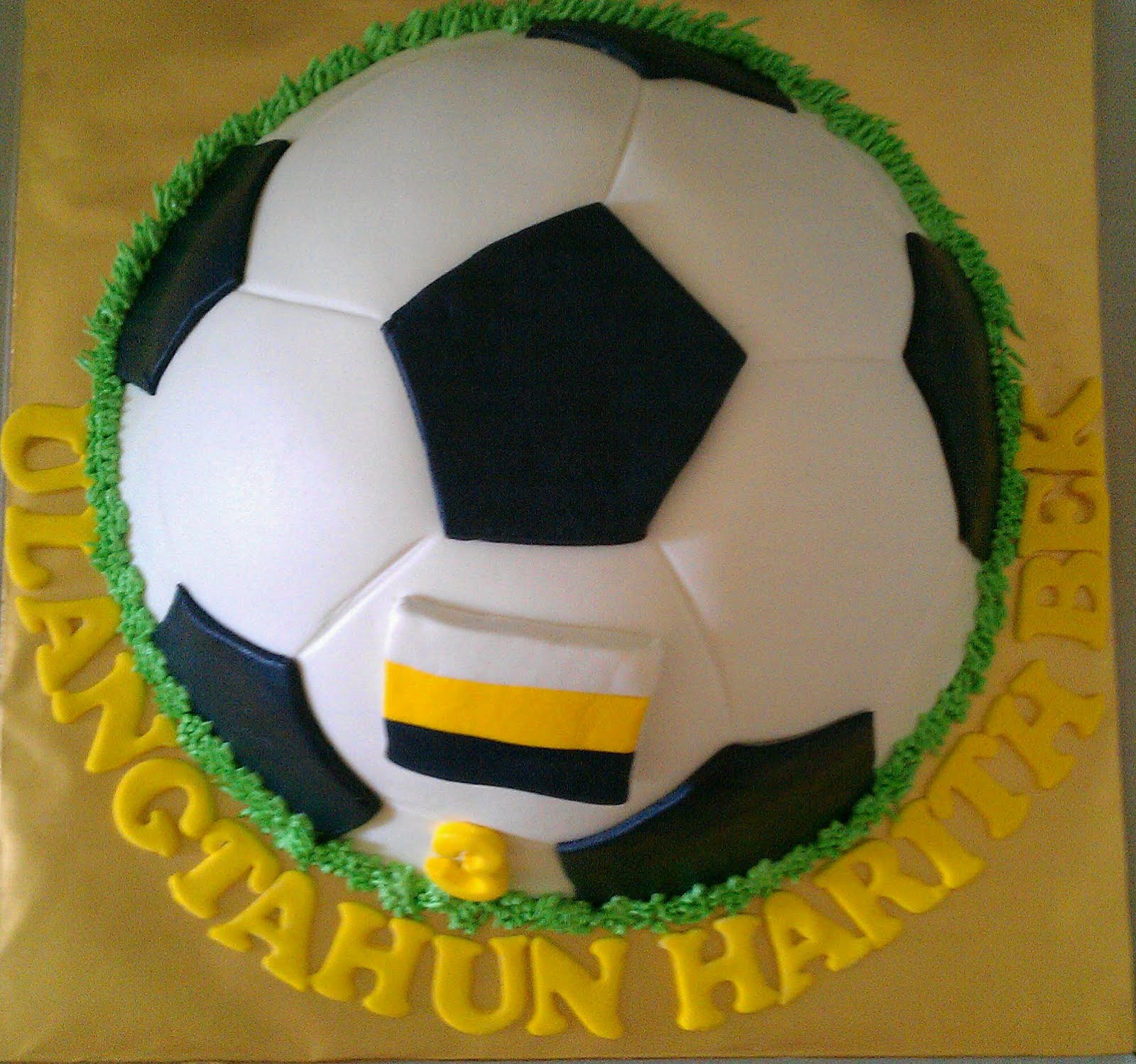 Football/soccer ball cake