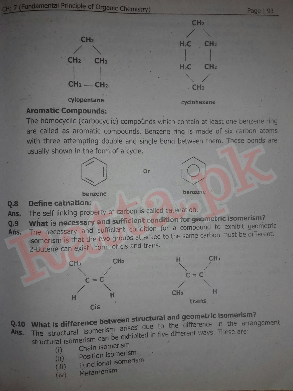 12th Chemistry Chapter 7 short questions