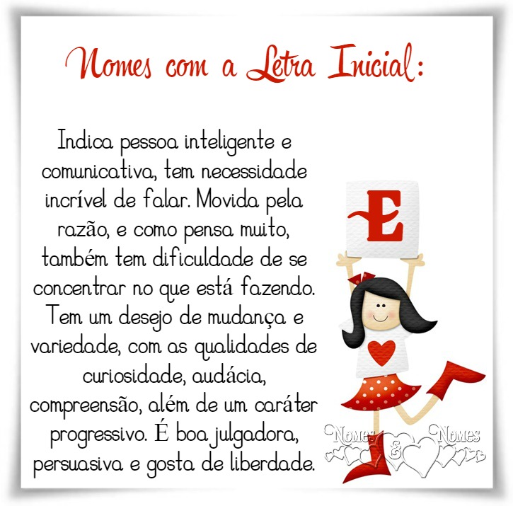 Cantinho dos Nomes Sabe qual o Significado da Primeira Letra do Seu Nome??? Cantinho dos Nomes Sabe qual o Significado da Primeira Letra do Seu Nome???