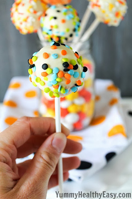 Skinny Orange Soda Halloween Cake Pops Fun and festive Halloween cake pops that are simple to make