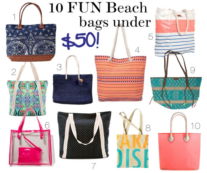 10 Fun Beach Bags Under 50!