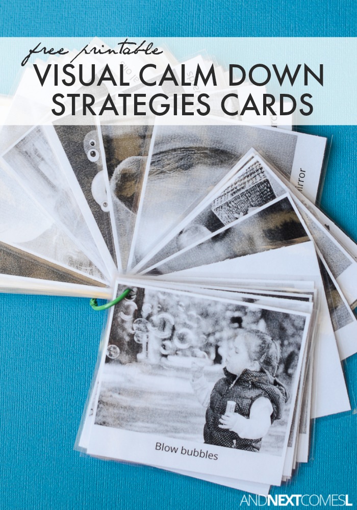 Free Printable Visual Calm Down Cards for Kids And Next Comes L Free Printable Visual Calm Down Cards for Kids And Next Comes L