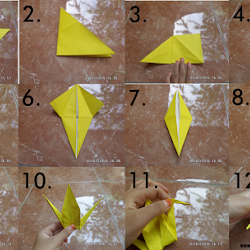 Cara Membuat Burung Bangau Dari Kertas Origami Yang Mudah