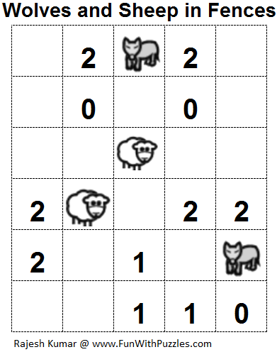 Wolves and Sheep in Fences (Mini Puzzles Series #16)