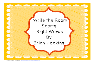 Write The Room Sports Sight Words FREEBIE