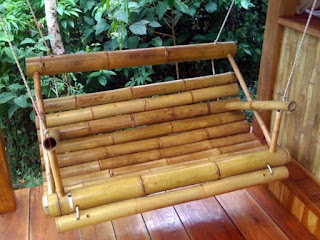 kursi dari bambu, kursi gantung