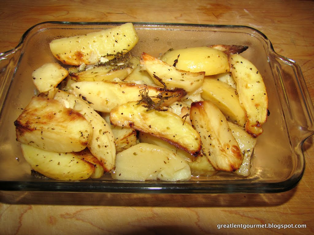 Great Lent Gourmet Day 41 Greek Style OvenRoasted Potatoes with Lemon