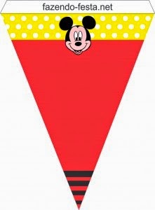 Mini Kit Mickey en Rojo y Negro para Imprimir Gratis. - Ideas y material gratis para y celebraciones Oh My Fiesta!