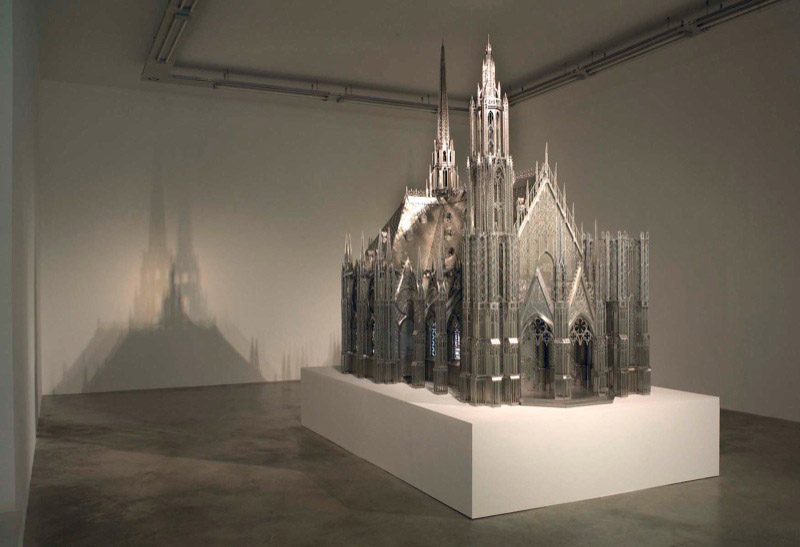 metal model of notre dame cathedral