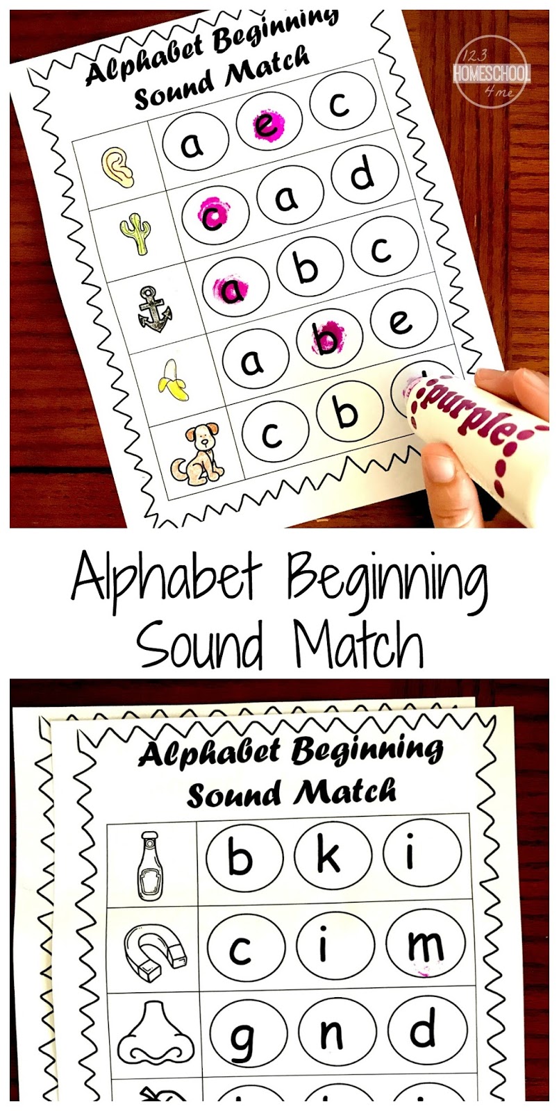 FREE Beginning Sounds Worksheets