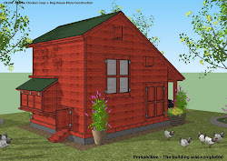 plans cb100 coop combo chicken construction dog building completed insulated perspective