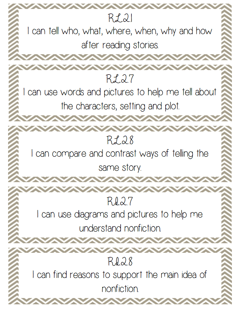 Living the Teaching Life: 2nd Grade Common Core "I Can" Statements