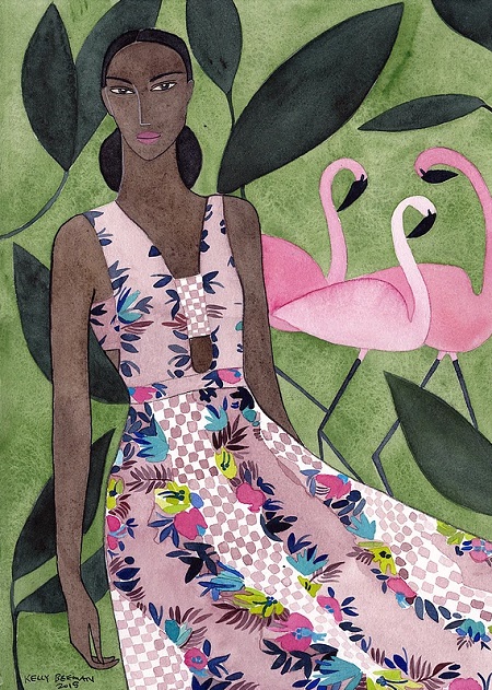 por Kelly Beeman | ilustraciones femeninas bonitas | arte y dibujo, fashion illustrations, a r t | iconoCero watercolor drawings by female artist Kelly Beeman | imagenes lindas de arte