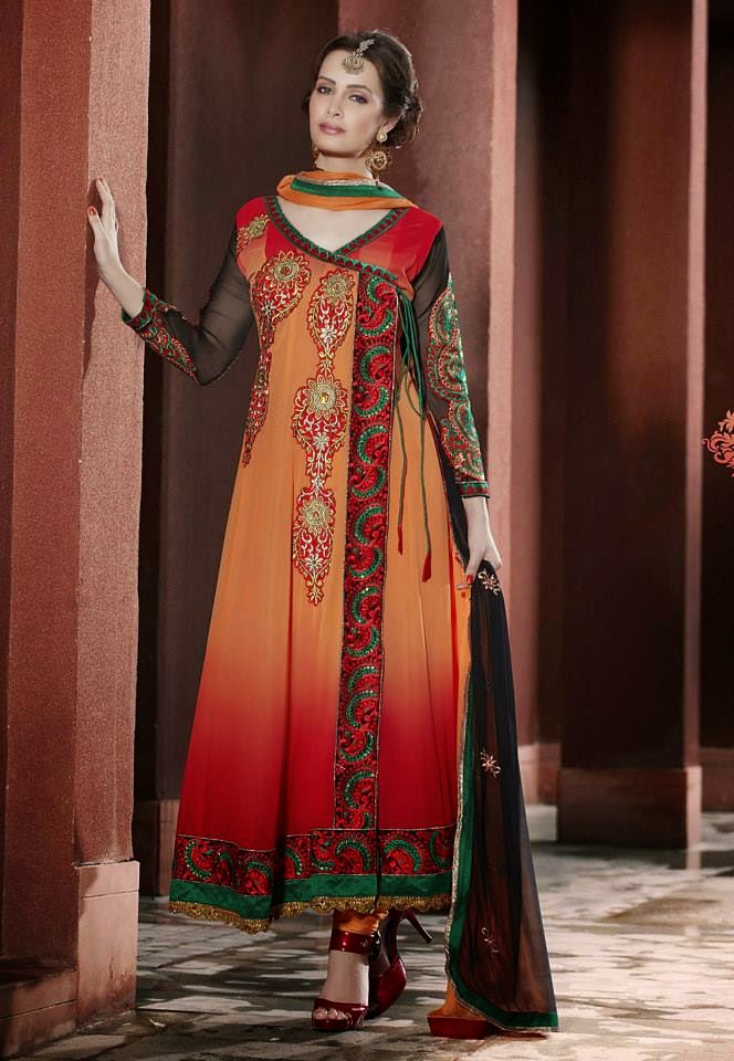 Angrakha Designs Embroidered Suits 2015