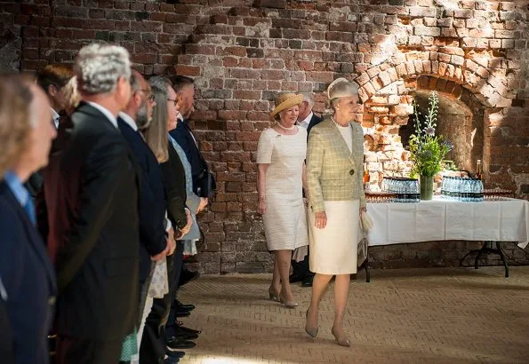 Queen Margrethe, Princess Benedikte and Queen Anne-Marie of Greece attended the opening of The Splendour of Power exhibition at Kolding Castle