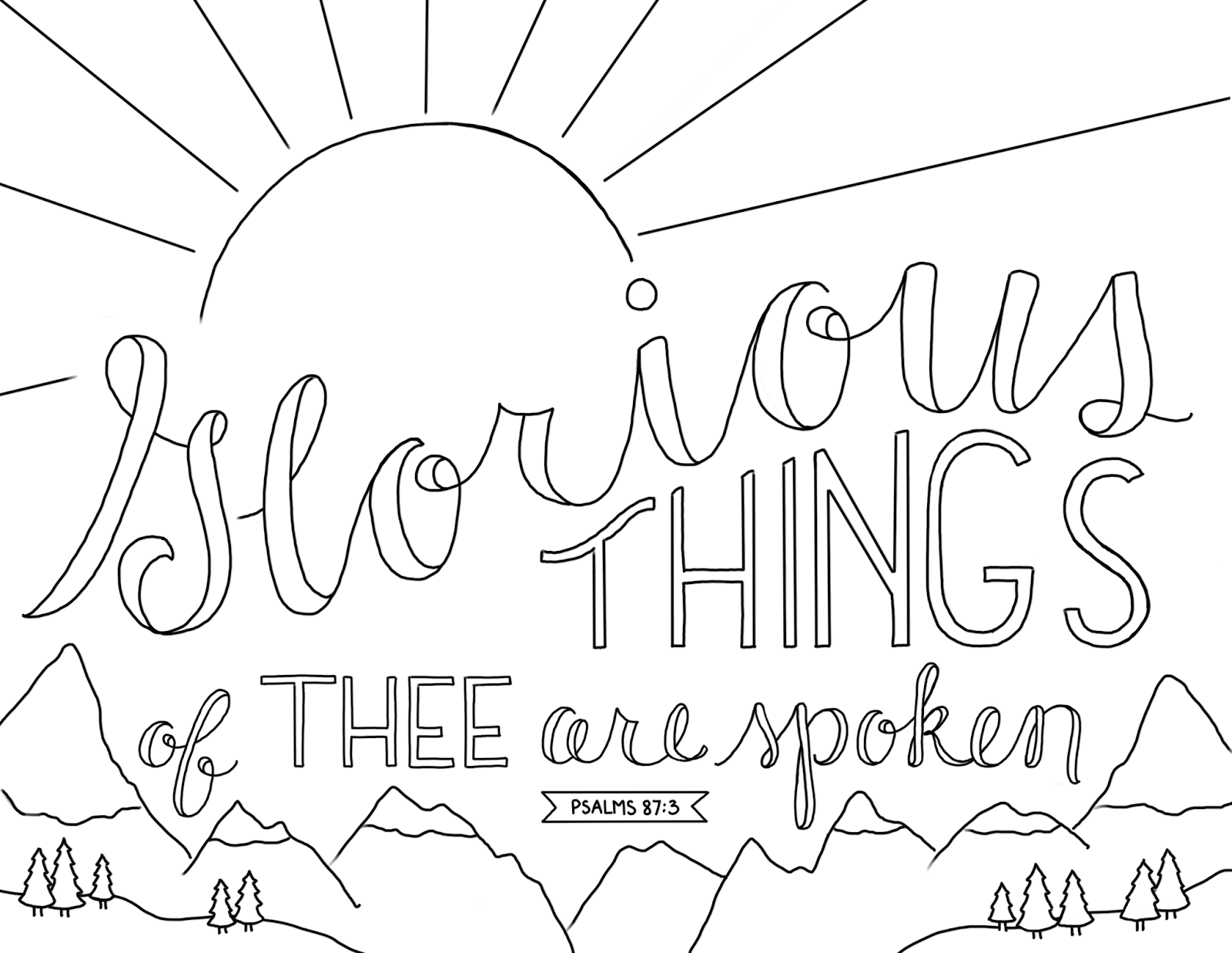 just what i {squeeze} in: Coloring Page #9 - Glorious Things of Thee