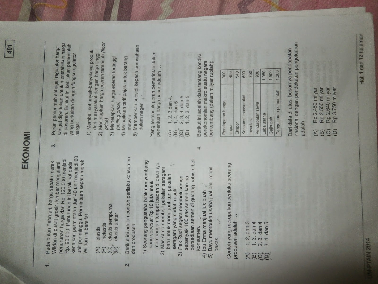 Contoh Soal Keislaman Um Ptkin