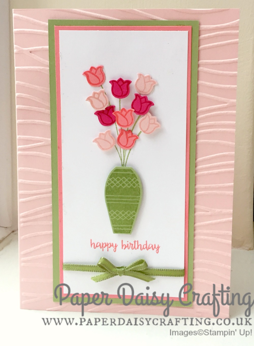 Paper Daisy Crafting Video tutorial for Varied Vases card