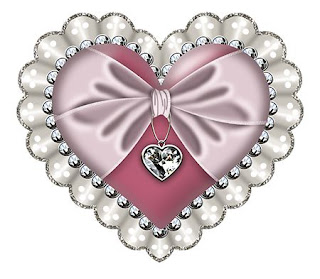 Clipart de Corazones con Lazo y Diamante.