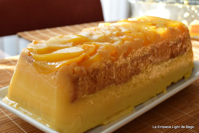 Tarta De Flan Con Melocotones Sin Horno
