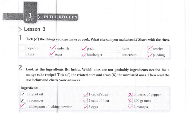 8. Sınıf Tutku Yayınları İngilizce 38. Sayfa Cevapları Ünite 3 In The Kitchen