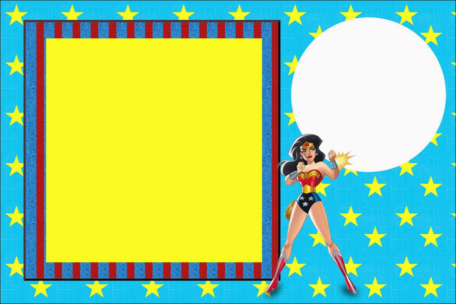 Wonder Woman, Free Printable Invitations, Labels or Cards.