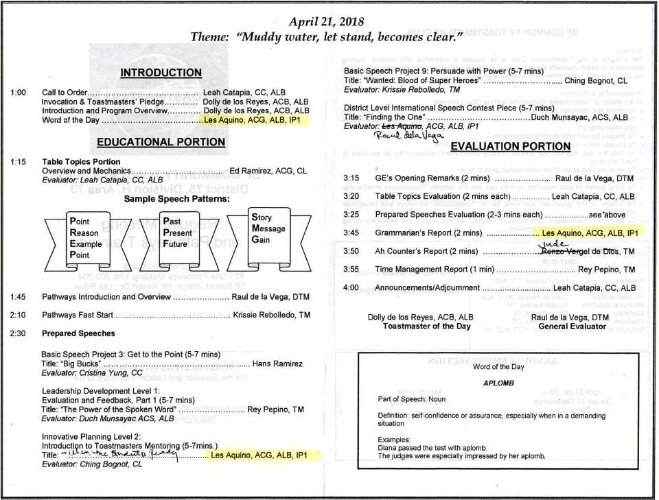 Toastmasters Speeches: Apr 21, 2018 Toastmasters Meeting - Introduction ...