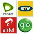 mtn,glo, airtel , etisalat logos Telecom companies