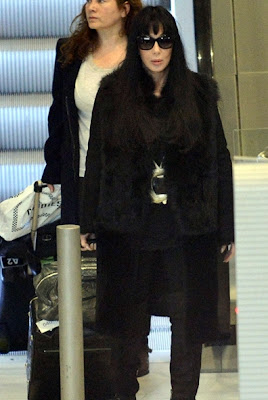 Cher at Paris airport, 25 February 2013