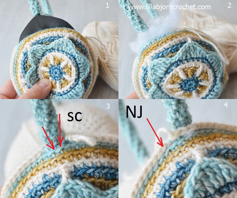 Floral Ear Muffs Free Crochet Pattern LillaBjörn's Crochet World