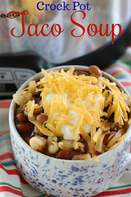 Crock Pot Taco Soup recipe at Served Up With Love