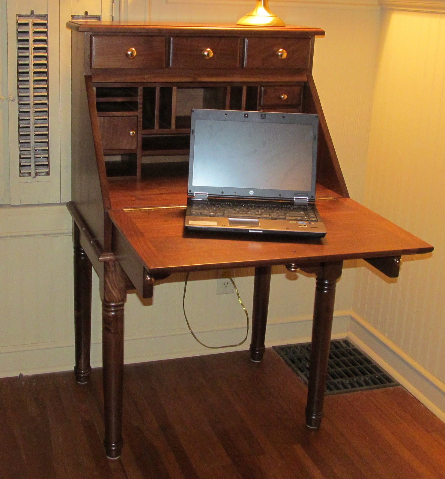 Tom Kies Woodworks Slant Top Secretary Laptop Computer Desk
