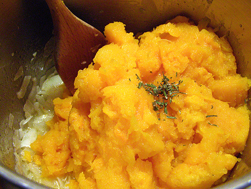 Adding Cooked Squash to Soup