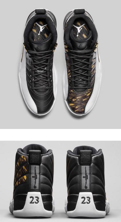 jordan 12 wings black and gold
