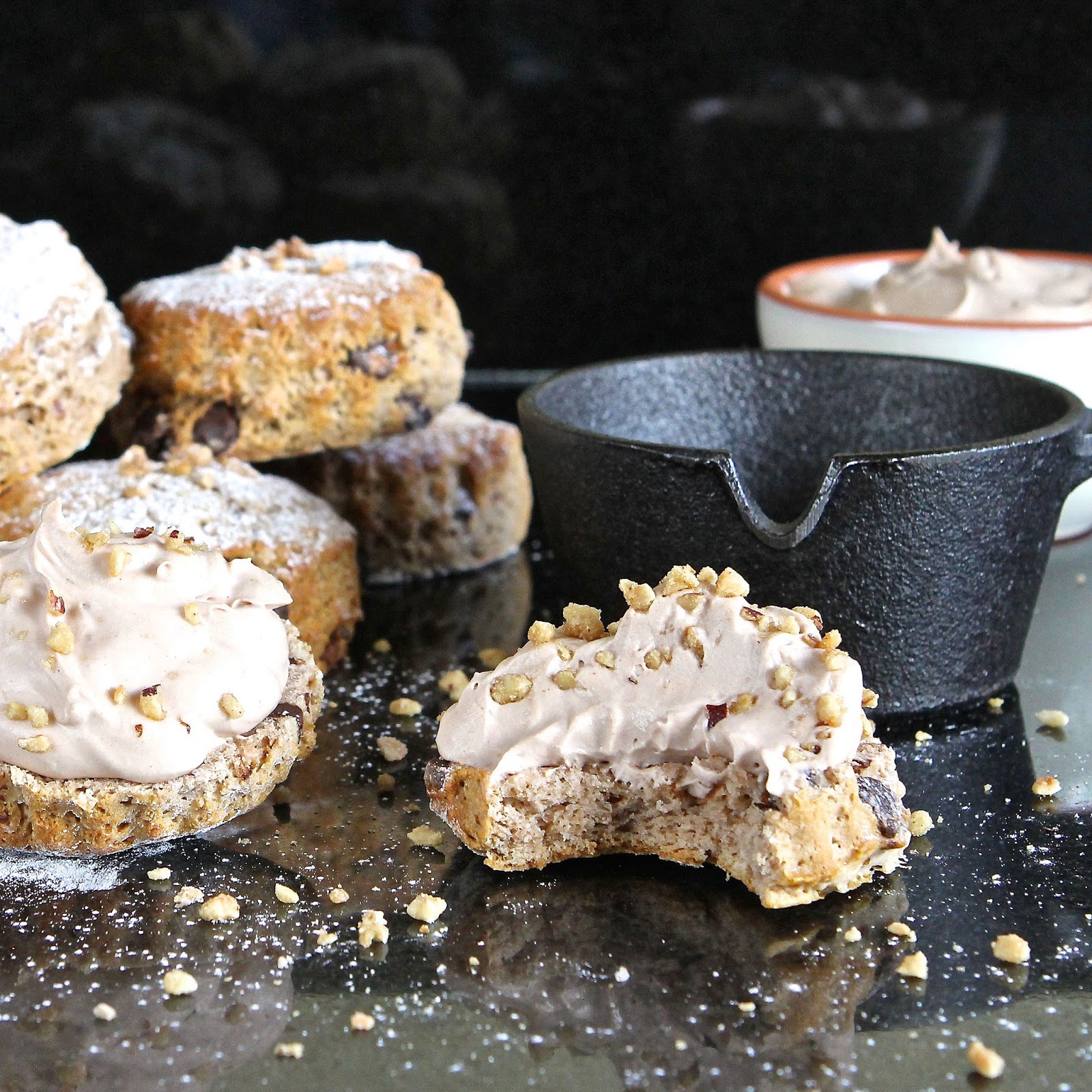 Gluten Free Alchemist Chocolate ChocolateChip Scones with Nutella
