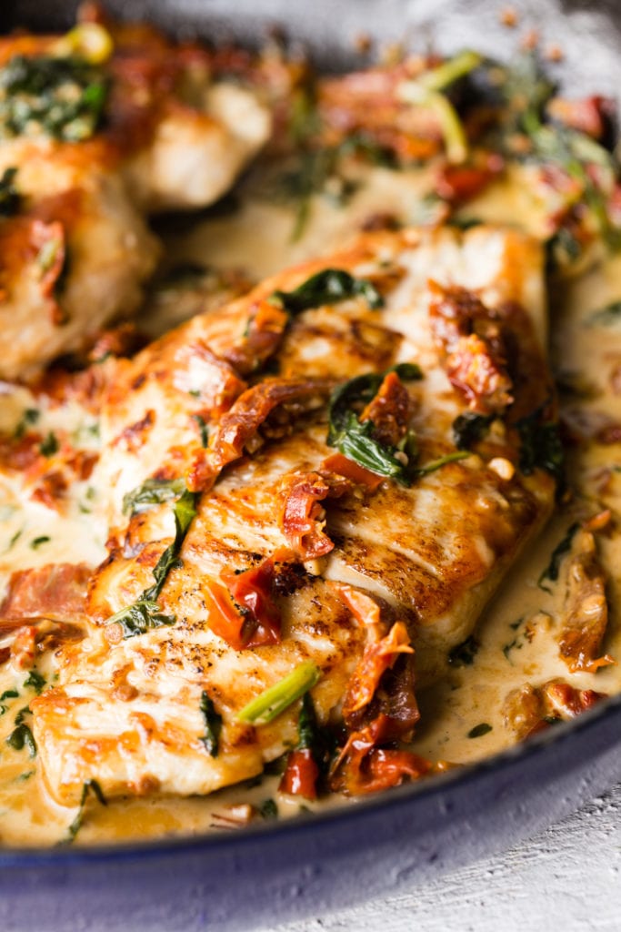 Skillet Creamy Tuscan Chicken Recipe