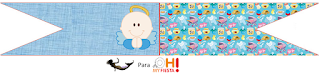 Angel para Niños: Imprimibles Gratis para Fiestas. Banderitas o toppers para cupcakes o para poner en la comida
